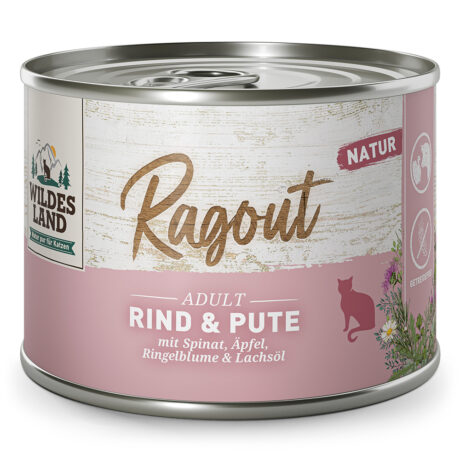 Wildes Land | Rind & Pute mit Spinat | Ragout | 12 x 180 g