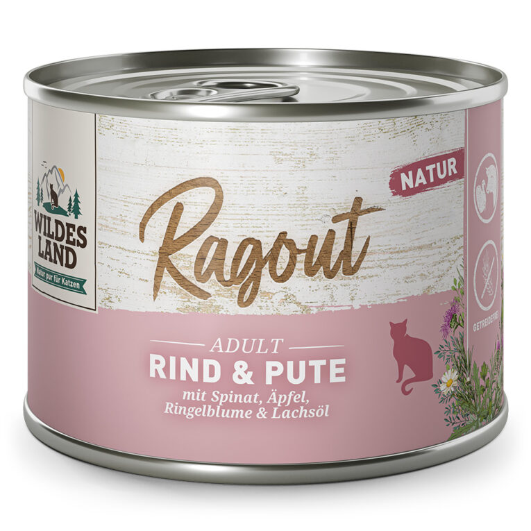 Wildes Land Ragout Rind & Pute mit Spinat