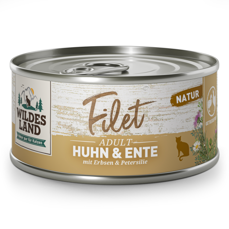 Wildes Land | Huhn & Ente mit Erbsen & Petersilie | Filet | 24 x 80 g