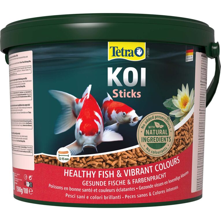 Tetra Pond Koi Sticks sind ein vollwertiges und ausgewogenes Futter für die tägliche Fütterung aller Koi-Fische