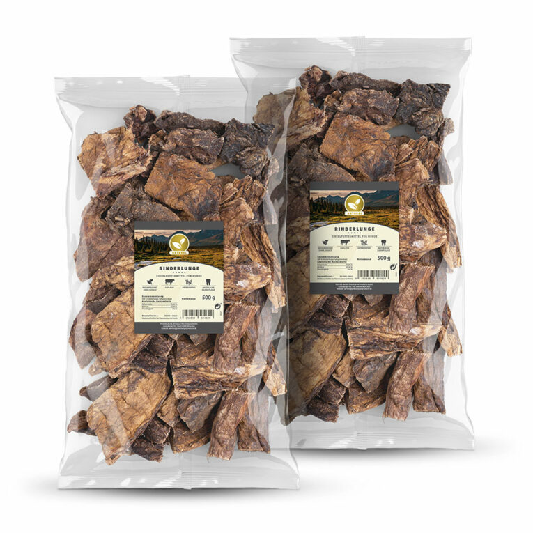 Natural - Kausnack - Rinderlunge Rinderlunge von Natural ist ein schonend luftgetrockneter Kausnack für Deinen Hund. Der fett- und kalorienarme Monoproteinsnack besteht zu 100% aus Rind. Er enthält kein Getreide oder Gluten und ist frei von chemischen Zusätzen sowie künstlichen Farb- und Konservierungsstoffen. Die Rinderlungen enthalten außerdem weder Zucker und Karamell noch Knochenmehle. Die luftgetrocknete Rinderlungen sind nicht nur besonders schmackhaft und fettarm