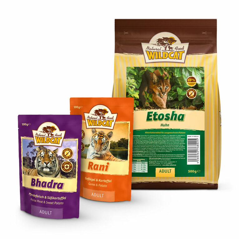 Wildcat Probierpaket Mixpaket Nassfutter & Trockenfutter - jetzt probieren! Mix Probierpaket Jetzt kannst Du die köstlichen Katzenfutteroptionen von Wildcat entdecken. Das Probierpaket bietet eine ideale Möglichkeit