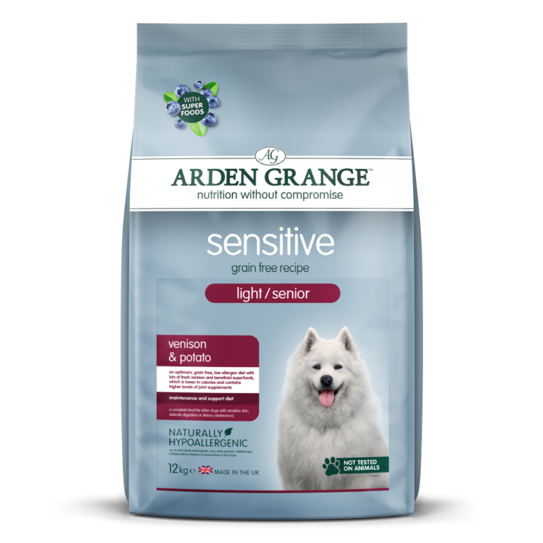 Arden Grange Sensitive Light/Senior Getreidefrei Hirsch & Kartoffel Arden Grange Sensitive Adult Light/Senior Wild & Kartoffel ist ein vollwertiges Trockenfutter