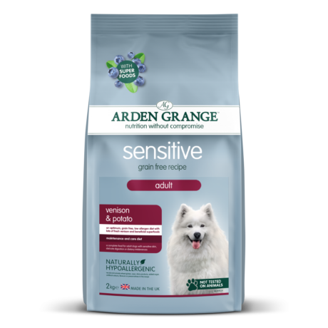 Arden Grange | Getreidefrei Hirsch & Kartoffel | Sensitive Adult | 2 kg