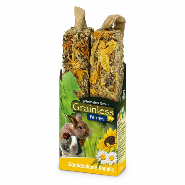 Bei diesen leckeren Farmys Snacks mit Sonnenblume und Kamille handelt es sich um einen perfekten Snack für zwischendurch für deinen Nager.