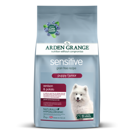 Arden Grange | Getreidefrei Hirsch & Kartoffel | Sensitive Puppy/Junior | 2 kg