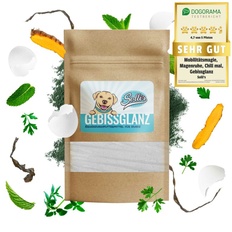Dentalpulver Gebissglanz - Gegen Zahnstein & Mundgeruch IN UNSEREM Hundeshop günstig kaufen