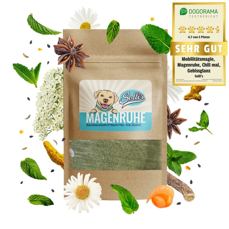 Kräuterliebe Magenruhe - Gegen Sodbrennen & Gras fressen IN UNSEREM Hundeshop günstig kaufen