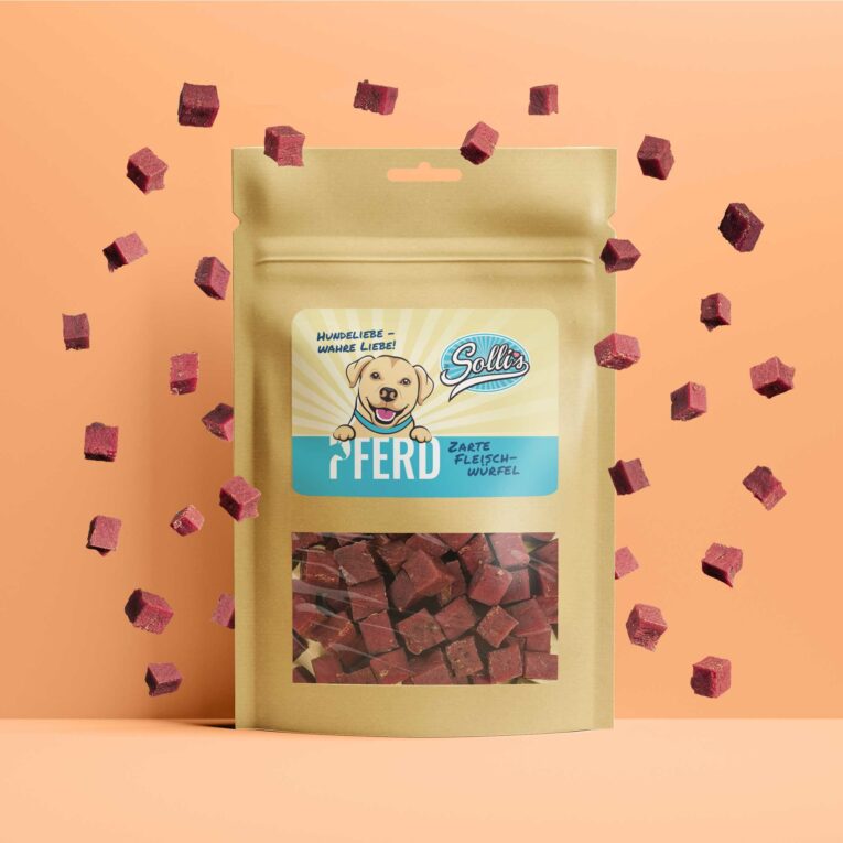Zarter Liebesbeweis - Pferd Fleischwürfel IN UNSEREM Hundeshop günstig kaufen