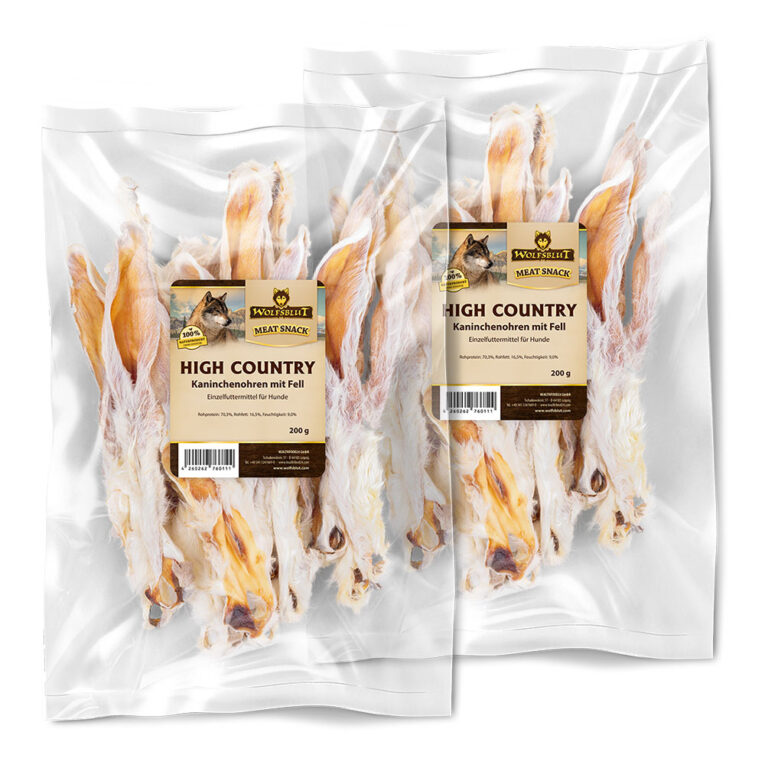 Wolfsblut Kauartikel - High Country Kaninchenohren mit Fell Dieser Snack von Wolfsblut hat den Vorteil