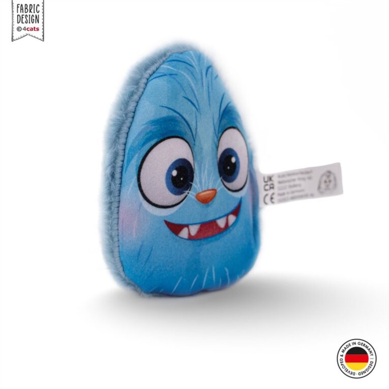 4Cats Monster Kollektion: Spielspaß mit Catnip. Das blaue Plüsch-Monster ist der perfekte Spiel- und Kuschelpartner für deine Katze. Made in Germany
