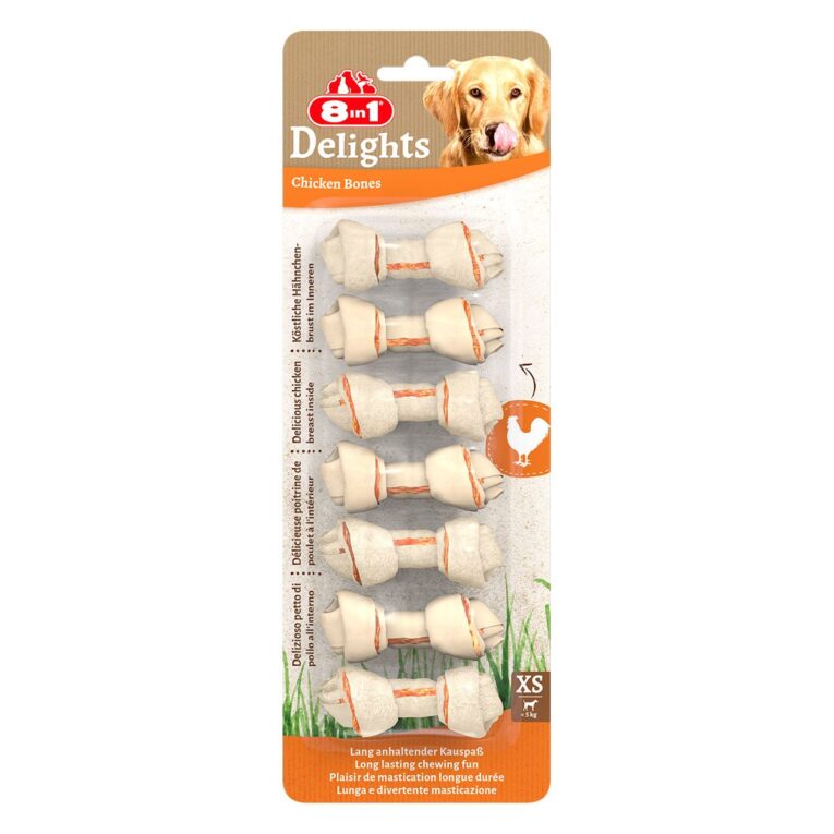 Schmackhafter Hundesnack von 8in1 ohne Zucker. Mit leckerem Geflügel für ein besonderes Geschmackserlebnis. Der Snack ist für Hunde aller Lebensphasen zu empfehlen.