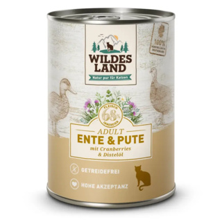 Wildes Land | Ente und Pute mit Distelöl | Classic Adult | 12 x 400 g