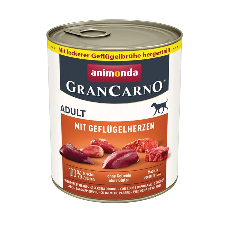 Animonda GranCarno Adult ist ein ausgewogenes Futter ohne Getreidezusatz und versorgt den ausgewachsenen Hund mit allen lebenswichtigen Nährstoffen.