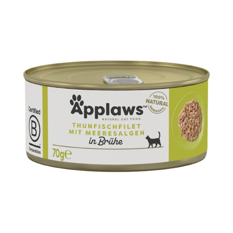 Glutenfreies Nassfutter mit frischem Thunfisch für Katzen ohne künstliche Zusatzstoffe oder Nebenerzeugnisse.