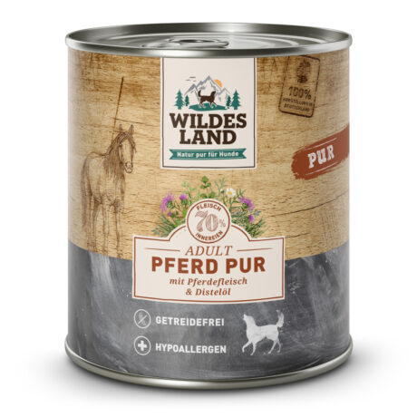 Wildes Land | Pferd mit Distelöl | PUR Adult | 12 x 800 g