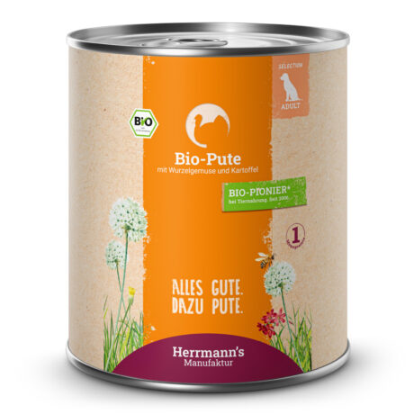 Herrmann's | Bio Pute mit Pastinake & Kartoffel | Selection Adult | 12 x 800 g
