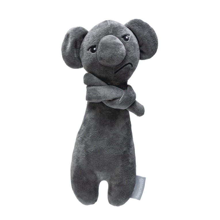 Das Kuscheltier "Grumpy Koala" von Beeztees verzichtet bewusst auf einen Quietscher und ermöglicht so auch einer ruhigere Spielzeit für deinen Hund.
