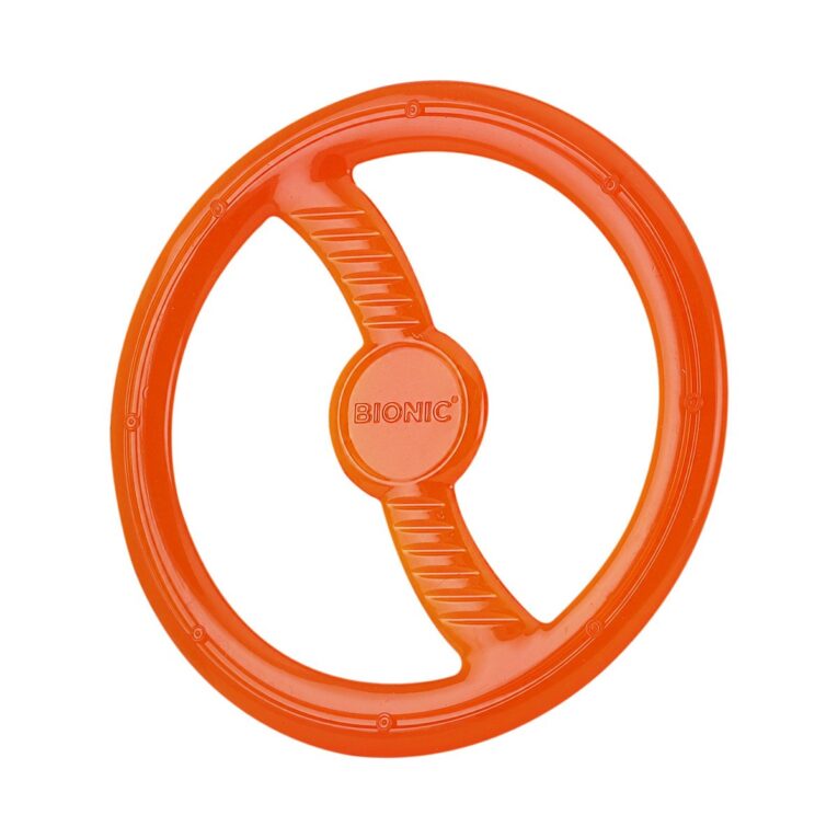 Maximiere Spielspaß mit dem BIONIC Toss-n-Tug Ring. Dieser schwimmfähige Ring aus Gummi ist besonders robust und ideal für drinnen & draußen.