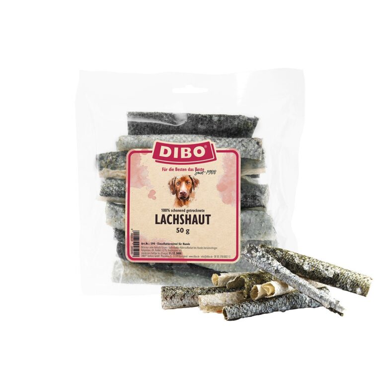 DIBO´s schonend getrockenete Lachshaut: Die Omega 3 Bombe für ein gesundes Immun-