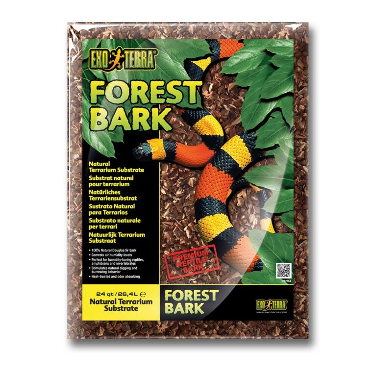 Natürlicher Terrarium Bodengrund aus 100% Tannenrinde. Perfektes Terrariumsubstrat zur Einrichtung feuchter Regenwaldterrarien.