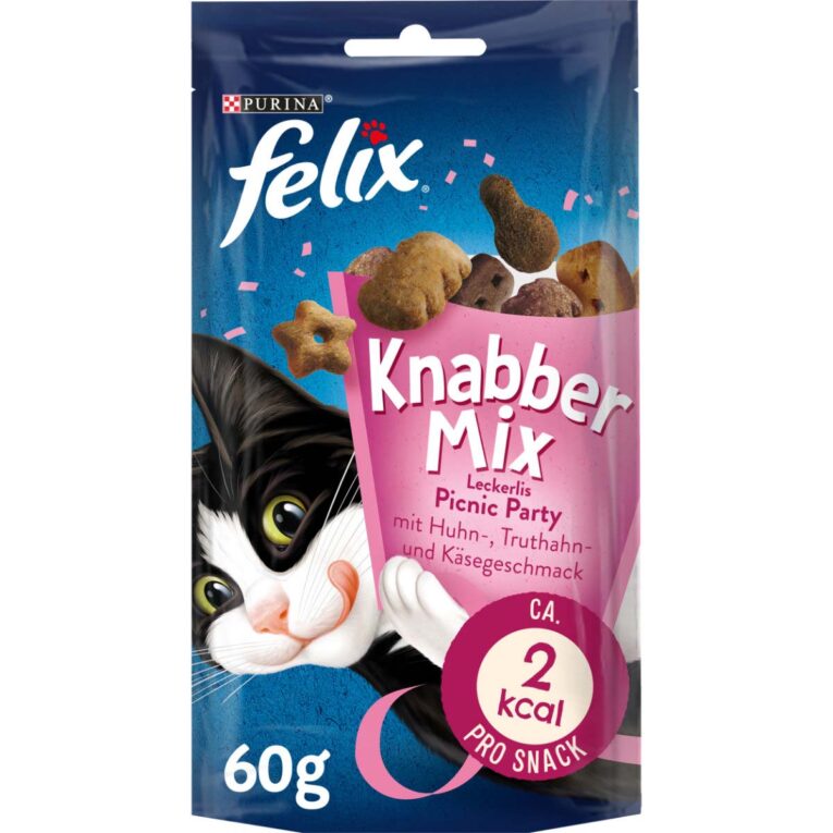 Knusper-Leckerli für ausgewachsene Katzen: Ein unwiderstehlich bunter Snack-Mix mit Huhn-