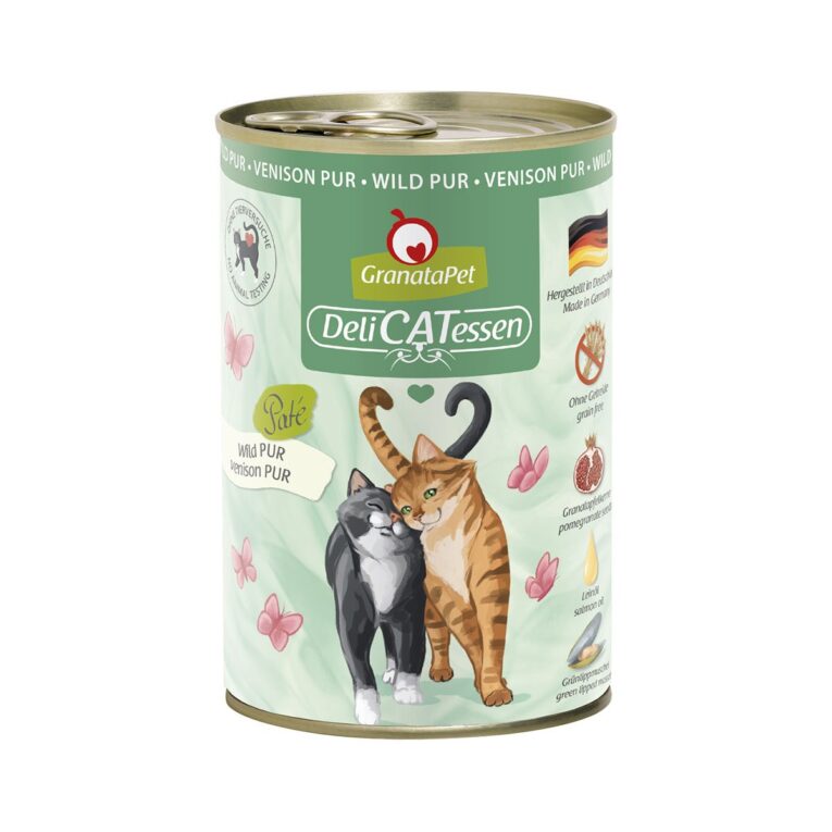 GranataPet DeliCATessen Nassfutter ist ein hochwertiges Alleinfuttermittel für ausgewachsene Katzen – ohne Getreide