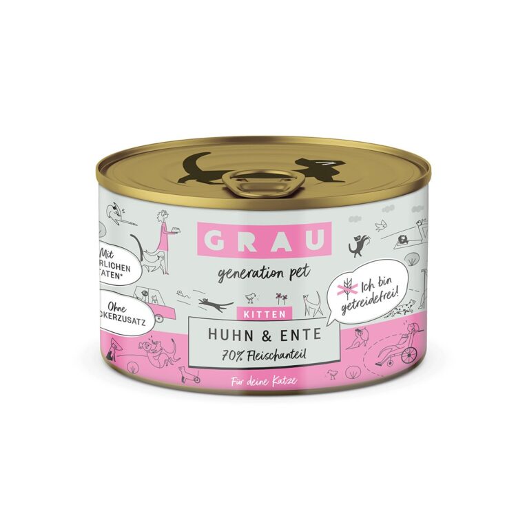 Getreidefreies Kitten-Nassfutter von Grau