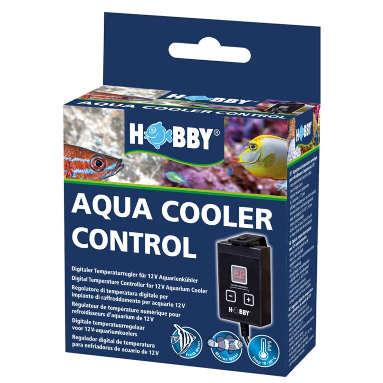 Der Hobby Aqua Cooler Control regelt und misst auf 1°C genau die Aquarientemperatur. Der Controller wurde speziell für den Betrieb mit den HOBBY Aqua Coolern entwickelt.