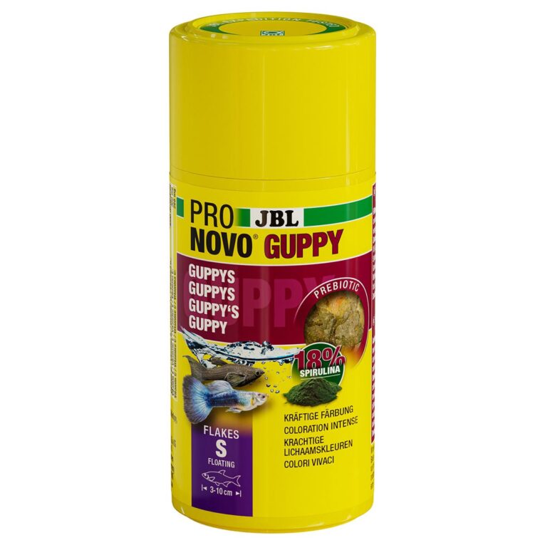 Aquarium Hauptfutter-Flocken in Größe S für Guppys & andere Lebendgebärende von 3-10 cm.