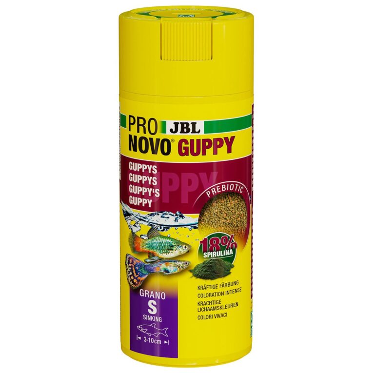 Aquarium Hauptfutter-Granulat in Größe S für Guppys & andere Lebendgebärende von 3-10 cm.