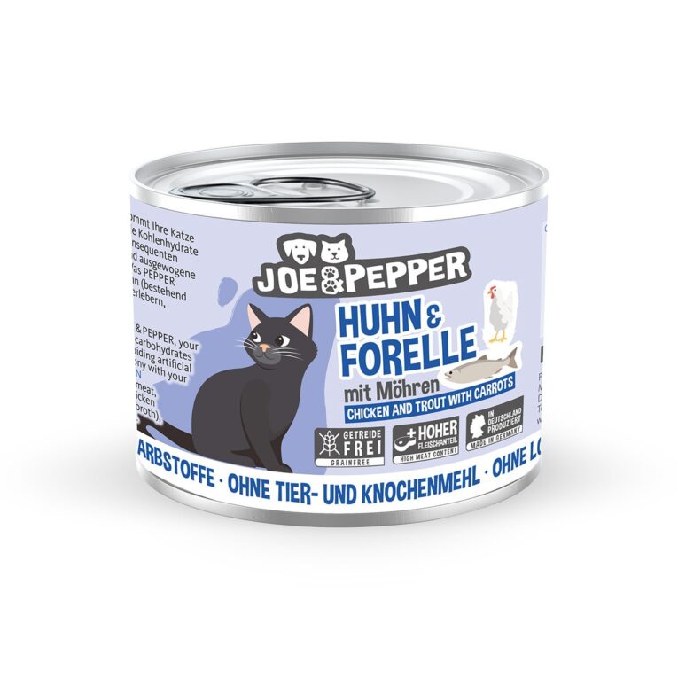 Hochwertiges Nassfutter von Joe & Pepper mit köstlichem Huhn