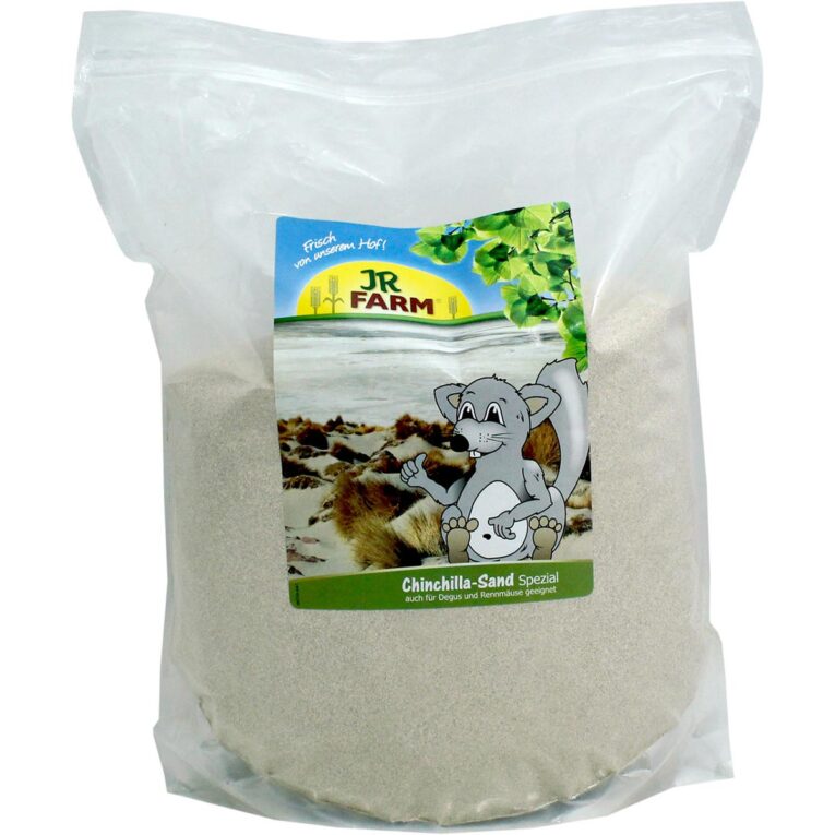 JR FARM Chinchilla-Sand Spezial besteht aus tonhaltigem Sepiolit