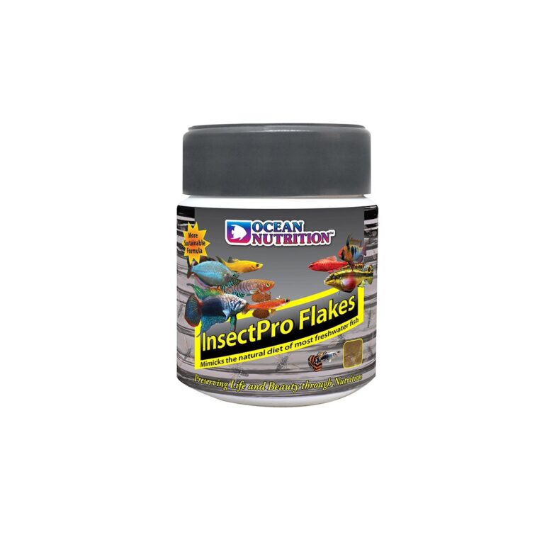 Ocean Nutrition InsectPro Flakes ist ein nachhaltig zusammengestelltes Flockenfutter für deine Süßwasserfische.