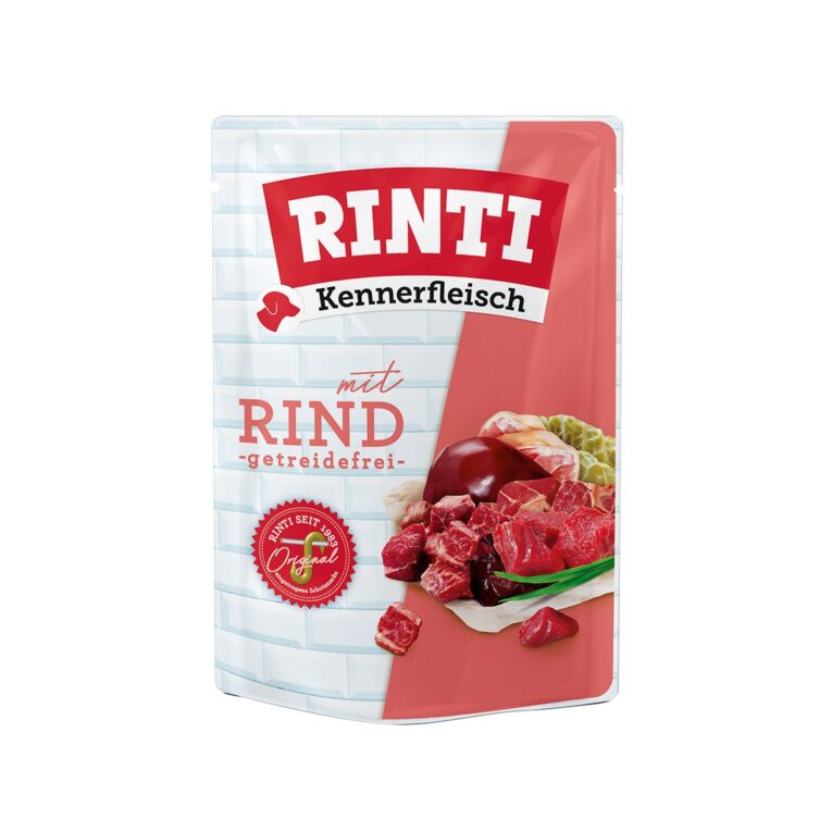 Das leckere Nassfutter von Rinti ist eine gute Ernährung für ausgewachsene Hunde in allen Größen