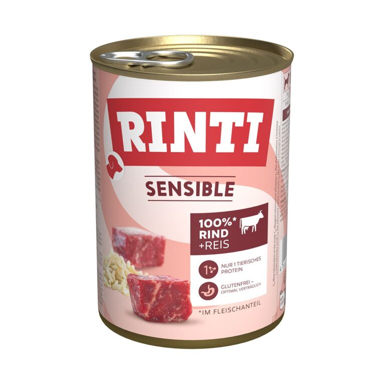 Ein beliebtes Nassfutter: Sensible Rind ist mit Rind versehen - zudem getreidefrei und garantiert nur monoproteinhaltig.