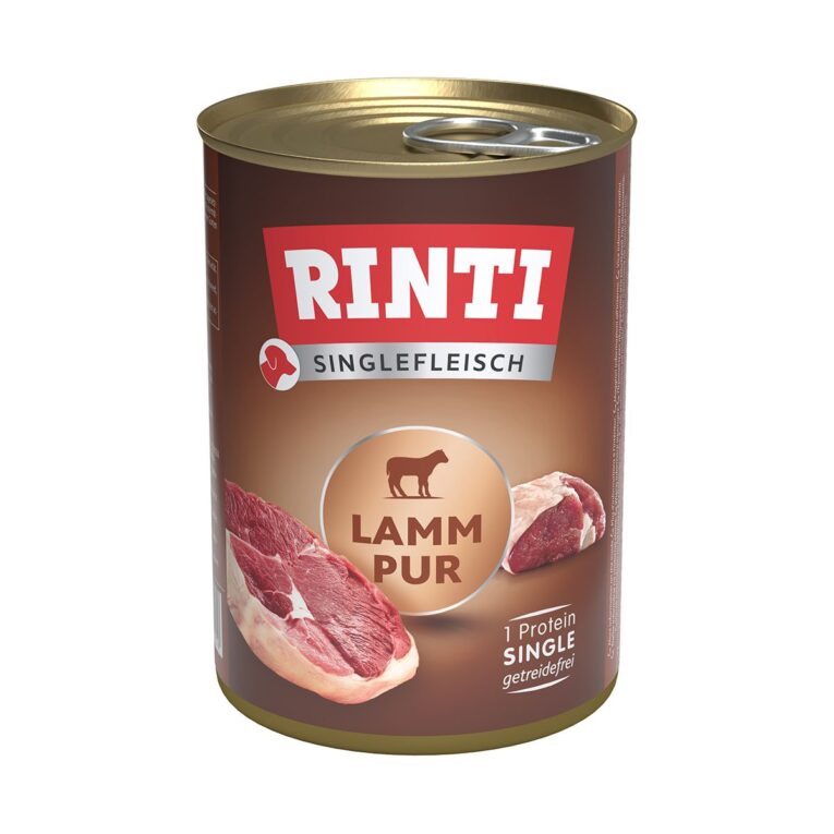 Nassfutter mit bekömmlichem Lamm von Rinti für alle Hundegrößen. Gute Nahrung für das hohe Alter.