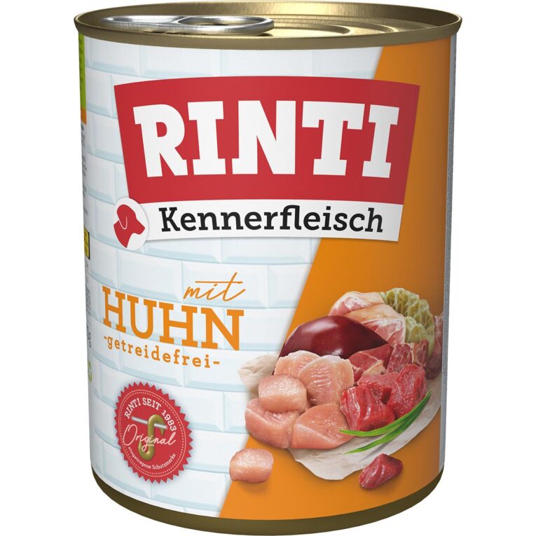 Das leckere Nassfutter von Rinti ist eine gute Ernährung für ausgewachsene Hunde in allen Größen