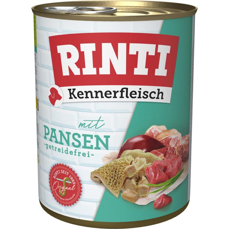 Das leckere Nassfutter von Rinti ist eine gute Ernährung für ausgewachsene Hunde in allen Größen