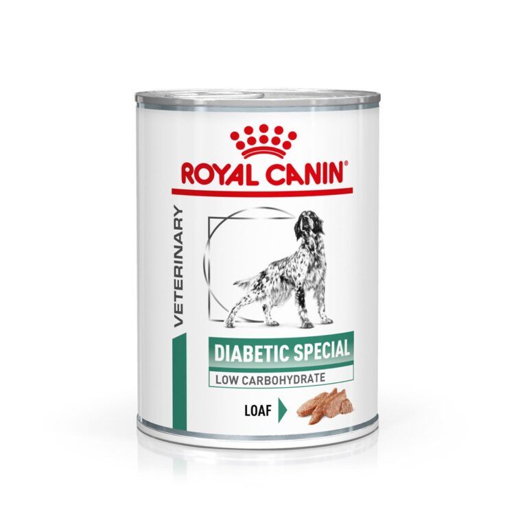 ROYAL CANIN® DIABETIC SPECIAL LOW CARBOHYDRATE Mousse ist ein Diät-Alleinfuttermittel für Hunde zur Regulierung der Glucoseversorgung (Diabetes mellitus). Niedriger Mono- und Disaccharidgehalt.