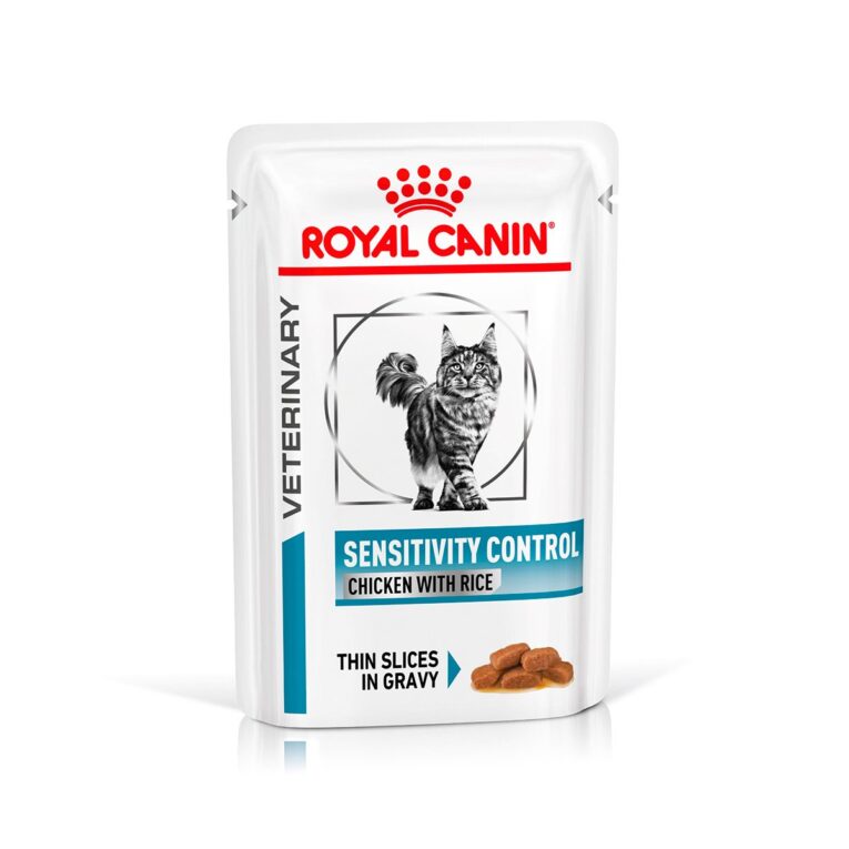 ROYAL CANIN SENSITIVITY CONTROL feine Stückchen in Soße ist ein Diät-Alleinfuttermittel für Katzen zur Minderung von Ausgangserzeugnis- und Nährstoffintoleranzerscheinungen. Ausgewählte und zahlenmäßig begrenzte Proteinquellen und ausgewählte Kohlenhydratquellen.