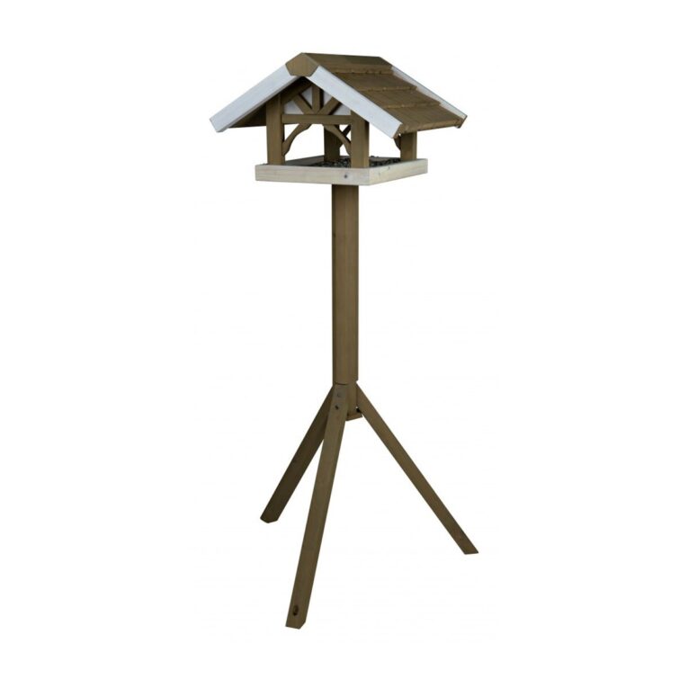 Das wetterfeste Futterhaus in grau/ wei