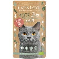 CAT'S LOVE Bio Nassfutter Katze Adult in Gelee Rind 24x100 g