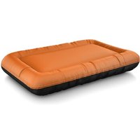 Knuffelwuff Wasserfestes In und Outdoor Hundebett Lucky Color Edition aus Nylongewebe orange XXL