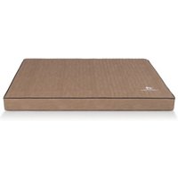 Knuffelwuff orthopädische Hundematte Palomino aus laser-gestepptem Kunstleder braun/ beige XXL