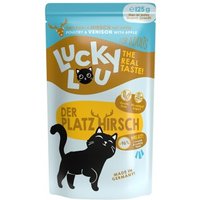 Lucky Lou Nassfutter Katze Adult Geflügel & Hirsch 64x125 g