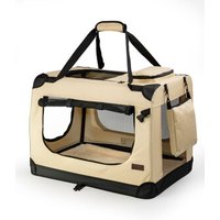 Lionto Hundetransportbox - faltbar - beige XXXL