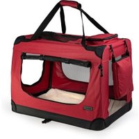Lionto Hundetransportbox - faltbar - rot M