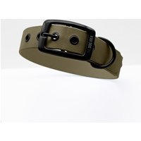 THE DOG IDEA Biothane Halsband Khaki Schwarz M