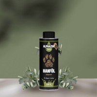 ALPHAZOO Premium Hanföl für Hunde & Katzen I Entspannung und Fellglanz 250 g